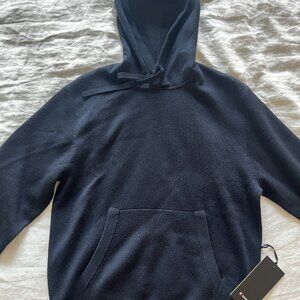 Lululemon men’s Merino Wool Pullover Hoodie Sz Medium - NAVY